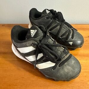 adidas Afterburner 8 Kids Black and White Baseball Cleats- Size 11C